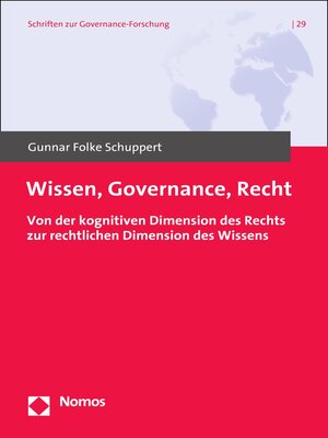 cover image of Wissen, Governance, Recht.